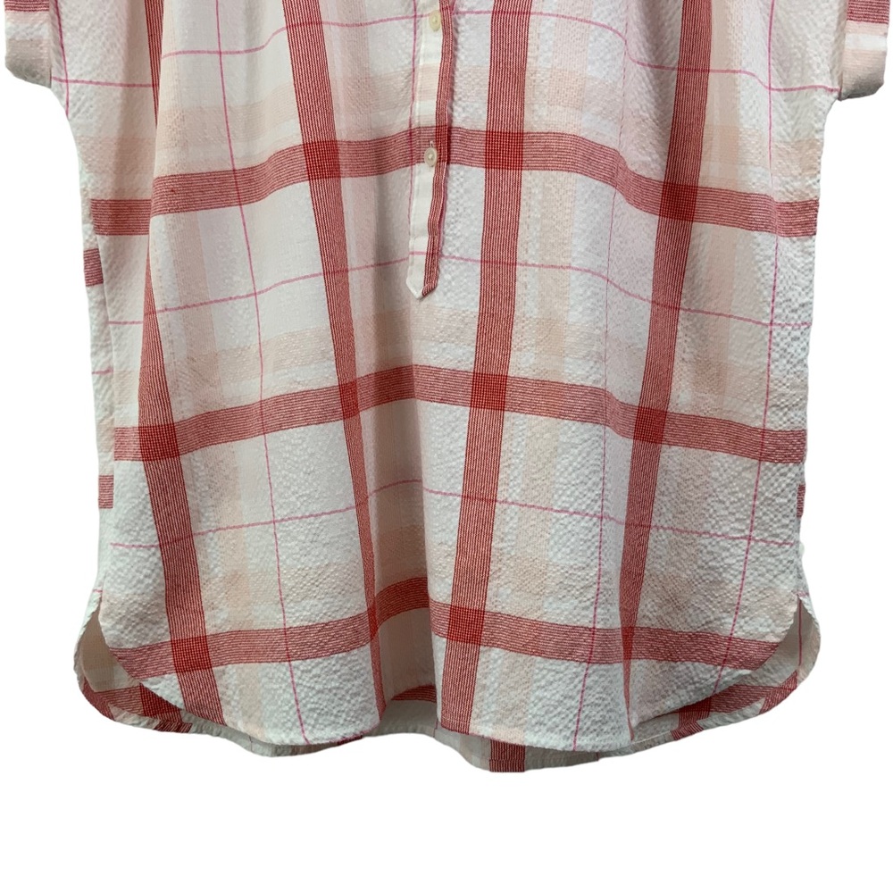 ♻️DONATED 4-30-26♻️ Ann Taylor LOFT Short Sleeve 3/4 Button Down Popover Top - Picture 4 of 11
